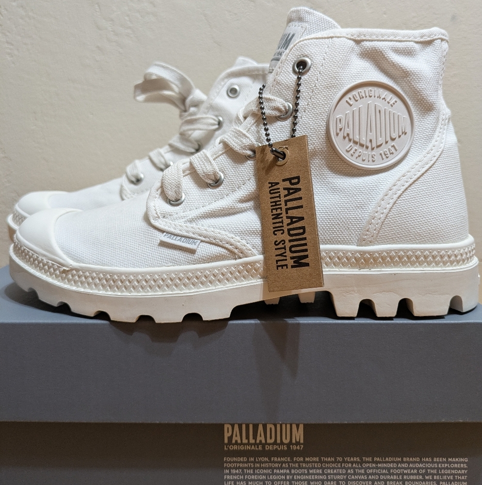 Palladium White Ankle Boots